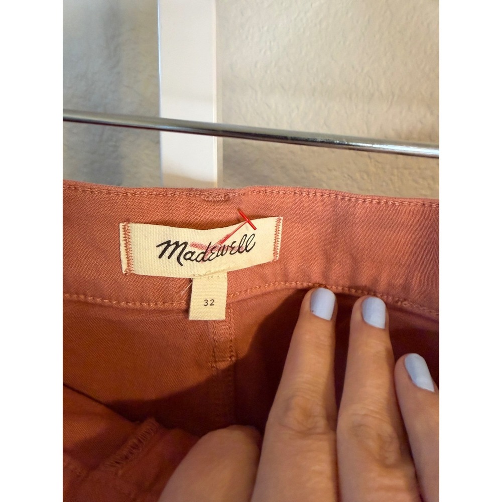 Madewell Emmett High Rise Shorts Burnt Orange Rust Size 32 - Picture 3 of 7